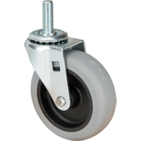 Stem Caster, Swivel, 3" (76 mm) Dia., 80 lbs. (36 kg.) Capacity Consource