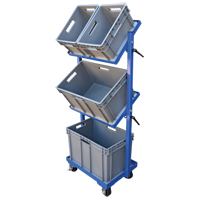 Stock Cart, Steel, 30-11/16" W x 19-1/4" D, 3 Shelves, 300 lbs. Capacity Consource