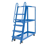 Stock Picking Cart, Steel, 21-7/8" W x 56-1/8" D, 3 Shelves, 1000 lbs. Capacity Consource