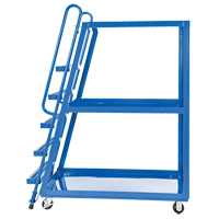 Stock Picking Cart, Steel, 27-7/8" W x 56-1/8" D, 3 Shelves, 1000 lbs. Capacity Consource