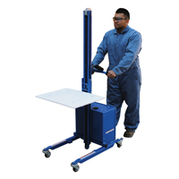 Quick Lift Platform Stacker, Electric Operated, 175 lbs. Capacity, 57" Max Lift Consource