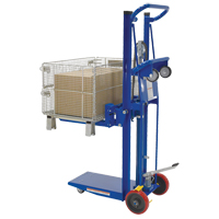 Platform Lift Stacker, Foot Pump Operated, 750 lbs. Capacity, 52" Max Lift Consource