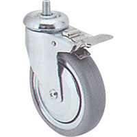 Roulette zingu&eacute;e, Pivotant avec frein, Diam&egrave;tre 3" (76 mm), Capacit&eacute; 150 lb (68 kg) Consource