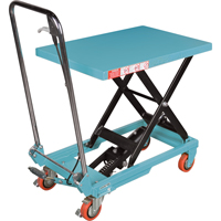 Heavy-Duty Hydraulic Scissor Lift Table, 27-1/2" L x 17-3/4" W, Steel, 330 lbs. Capacity Consource
