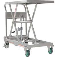 Hydraulic Scissor Lift Table, 31-1/2" L x 19-1/2" W, Stainless Steel, 550 lbs. Capacity Consource