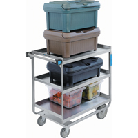 Heavy-Duty U Frame Carts, 3 Tiers, 23" W x 37-1/8 H x 38-5/8" D, 700 lbs. Capacity Consource