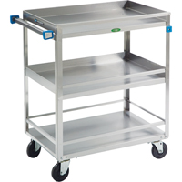 Guard Rail Carts, 3 Tiers, 19" W x 34-3/4" H x 31" D, 500 lbs. Capacity Consource
