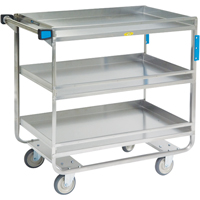 Guard Rail Carts, 3 Tiers, 23" W x 37-1/4" H x 38-5/8" D, 700 lbs. Capacity Consource