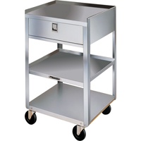 Supports en acier inoxydable pour &eacute;quipement, 300 lb Capacit&eacute;, Acier inoxydable, 16-3/4" x la, 30-1/8" x ha, 18-3/4" p, 1 tirroirs Consource