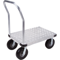 Aluminum Platform Truck, 24" W x 36" L, 1200 lbs. Cap., Flat Free Wheels Consource