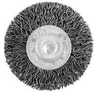 Brosse radiale &agrave; fils cr&ecirc;p&eacute;s mont&eacute; sur mandrin 105-2, 2", Fils ,02" Consource