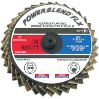 Disque &agrave; lamelles &agrave; rouler Powerblend FLX, 3" x Type R, Grain Z40, Alumine de zirconium Consource