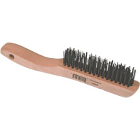 Short Wire Brush, Steel, 4 x 16 Wire Rows, 10" Long Consource