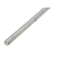Threaded Rod, 1/4"-20, 36" L, Galvanized, Grade 2 Grade Consource