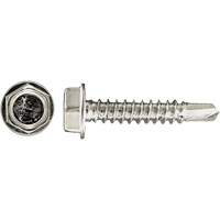 100-Piece Drill-X&reg; Hex HD Tapping Screws, #12 Dia., 1-1/4" L, Zinc Plated Consource