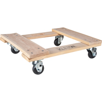Socle roulant en bois dur, Roues en Polyol&eacute;fine, Capacit&eacute; de 1000 lb, 18" la x 24" p x 7" h Consource