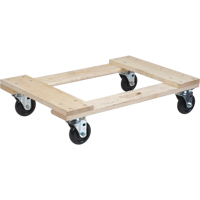 Socle roulant en bois dur, Roues en Polyol&eacute;fine, Capacit&eacute; de 900 lb, 18" la x 24" p x 7" h Consource