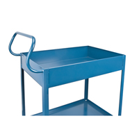 Deep Lipped Service Cart, 2 Tiers, 24" W x 47" H x 36" D, 1200 lbs. Capacity Consource
