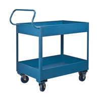 Deep Lipped Service Cart, 2 Tiers, 24" W x 47" H x 36" D, 1200 lbs. Capacity Consource