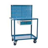 Mobile Service Cart, 2 Tiers, 24" W x 57" H x 40" D, 1200 lbs. Capacity Consource