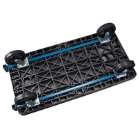 Plastic Platform Trucks, 60" L x 30" W, 2000 lbs. Cap., Mold-on Rubber Wheels Consource