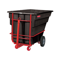 Chariot basculeur en acier, Poly&eacute;thyl&egrave;ne, 1-1/2 vg³, Capacit&eacute; de charge de 2100 lb Consource