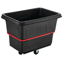 Chariot utilitaire &agrave; usage intensif, Plastique recycl&eacute; noir, 26"/38-3/8" lo x 26"/38-2/5" la x 28-1/4"/28-3-10" h, Volume 8 pi³, Capacit&eacute; 700 lb Consource