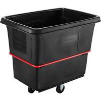 Chariot utilitaire &agrave; usage intensif, Plastique recycl&eacute; noir, 44-3/8" lo x 31" la x 38-1/4" h, Volume 16 pi³, Capacit&eacute; 1000 lb Consource
