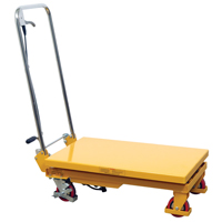 Hydraulic Scissor Lift Table, 17.75" L x 27.5" W/27-1/2" L x 17-3/4" W, Steel, 330 lbs. Capacity Consource