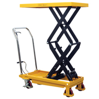 Hydraulic Scissor Lift Table, 19.5" L x 35.5" W/35-1/2" L x 19-1/2" W, Steel, 770 lbs. Capacity Consource