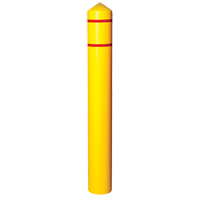 Enveloppe lisse pour butoir avec bandes r&eacute;fl&eacute;chissantes, 4" dia. x 56" l, Jaune Consource