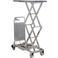 Manual Hydraulic Scissor Lift Table, 27-1/2" L x 17-3/4" W, Partial Stainless Steel, 220 lbs. Capacity Consource