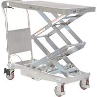 Manual Hydraulic Scissor Lift Table, 35-1/2" L x 20" W, Partial Stainless Steel, 800 lbs. Capacity Consource
