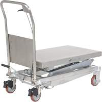Manual Hydraulic Scissor Lift Table, 35-1/2" L x 20" W, Partial Stainless Steel, 800 lbs. Capacity Consource