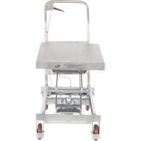 Manual Hydraulic Scissor Lift Table, 35-1/2" L x 20" W, Partial Stainless Steel, 800 lbs. Capacity Consource