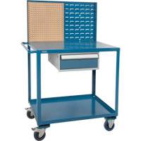 Chariot de service mobile, 2 Tiers, 24" la x 57" h x 40" p, Capacit&eacute; 1200 lb Consource