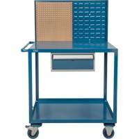 Chariot de service mobile, 2 Tiers, 24" la x 57" h x 40" p, Capacit&eacute; 1200 lb Consource
