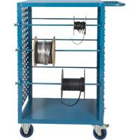 Chariot mobile pour mat&eacute;riaux bobin&eacute;s, Acier, 6 Montants, 21" la x 48" h x 38" p, Capacit&eacute; de 1200 lb Consource
