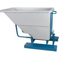 Self-Dumping Hopper, Polyethylene, 5/8 cu.yd., Grey Consource