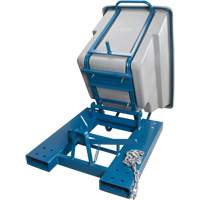 Self-Dumping Hopper, Polyethylene, 5/8 cu.yd., Grey Consource