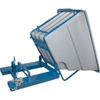 Self-Dumping Hopper, Polyethylene, 1-1/10 cu.yd, Grey Consource