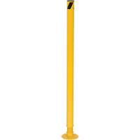 Spring Loaded Bollard, Steel, 42" H x 2-1/8" W, Yellow Consource
