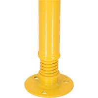 Spring Loaded Bollard, Steel, 42" H x 2-1/8" W, Yellow Consource