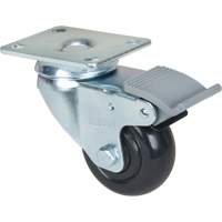 Roulette, Pivotant avec frein, 3" (76,2 mm), Polyol&eacute;fine, 250 lb (113,4 kg) Consource