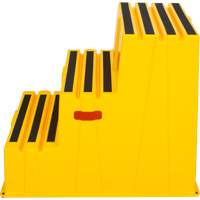 Industrial Step Stool, 3 Steps, 34-13/16" x 22-7/16" x 28-1/2" High Consource