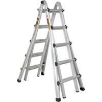 Telescoping Multi-Position Ladder, Aluminum, 300 lbs., CSA Grade 1A Consource