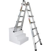 Telescoping Multi-Position Ladder, Aluminum, 300 lbs., CSA Grade 1A Consource