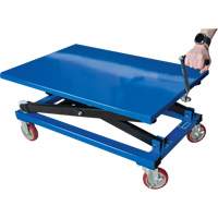 Manual Scissor Lift Table, 37-3/8" L x 23-5/8" W, Steel, 660 lbs. Capacity Consource