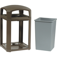 Landmark Series&reg; Classic Container Frame With Rigid Liner, Galvanized Steel, 35 US gal. Consource