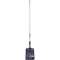 Pro Square Point Shovel, Wood, Tempered Steel Blade, Straight Handle, 48" Long Consource